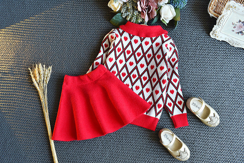 Knitted Top & Skirt Set