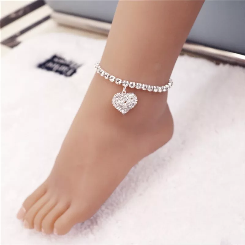 Love Heart Shiny Anklet - Enenesis