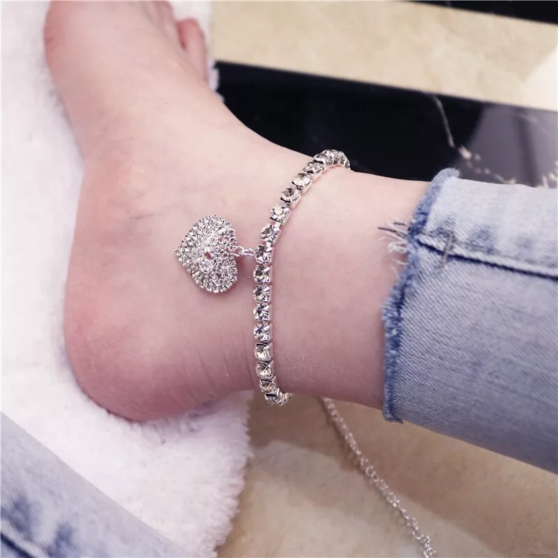 Love Heart Shiny Anklet - Enenesis