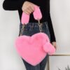 Fur Clutch Love Handbag