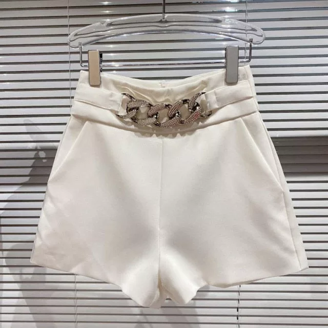 Golden Chain High Waist Shorts