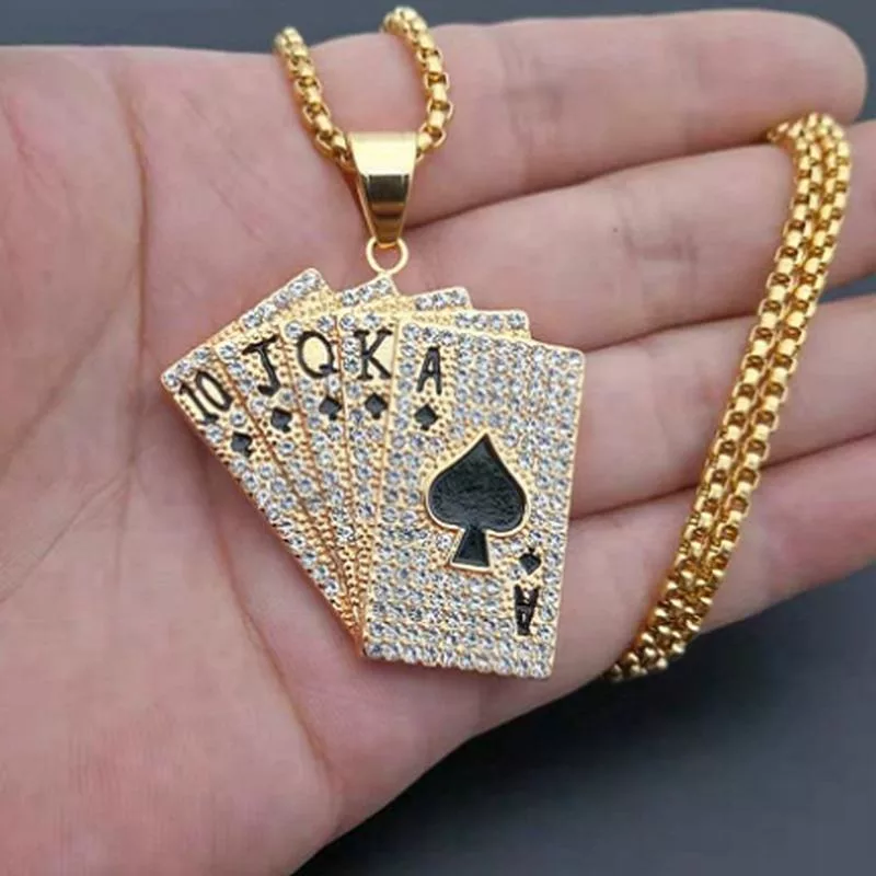 Playing Card Pendant Necklace