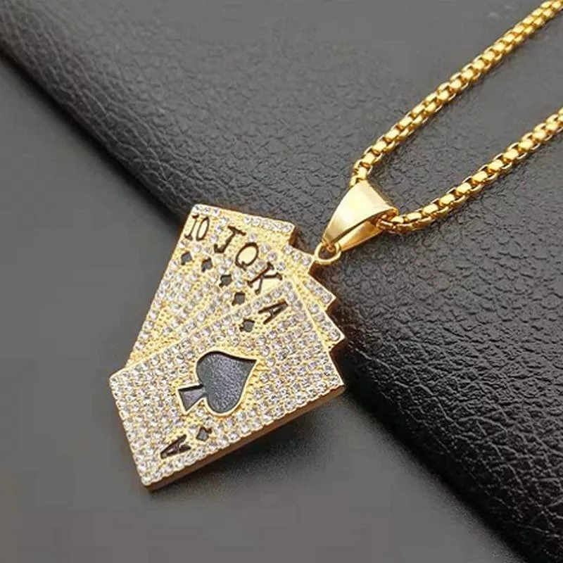 Playing Card Pendant Necklace