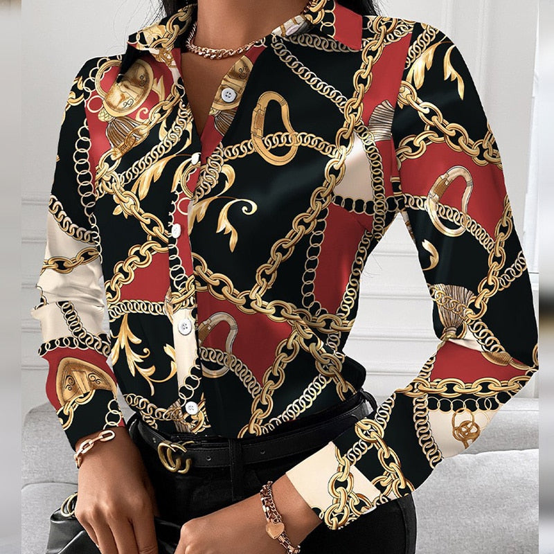 Vintage Chain Print Shirt - Enenesis