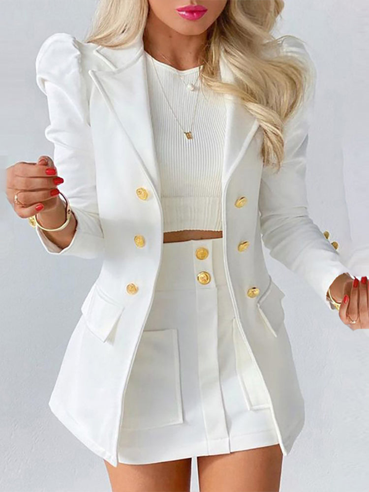 Puff Sleeve Suit Co-ord 2 Pcs