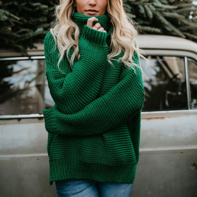 Women Turtleneck Pullover