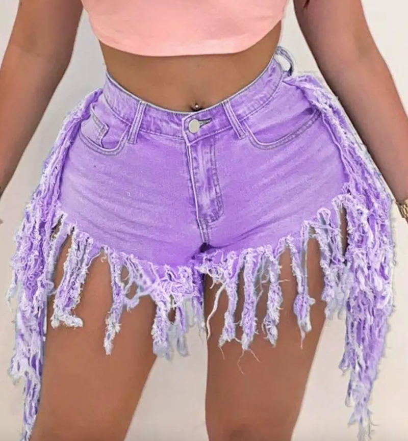 Fashion Tassel Denim Shorts