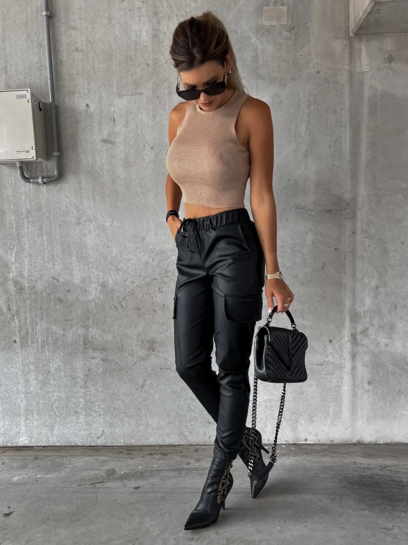 Classic PU Leather Trousers