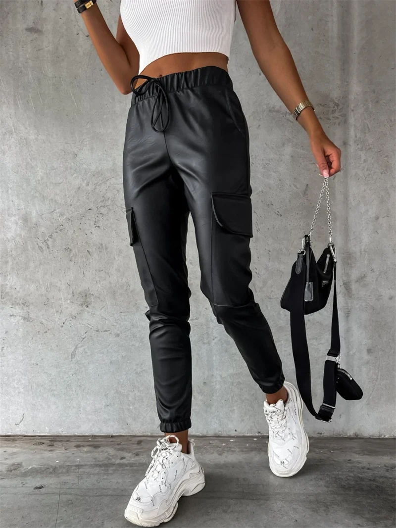 Classic PU Leather Trousers