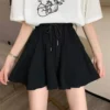 Black Mini Skirt Shorts