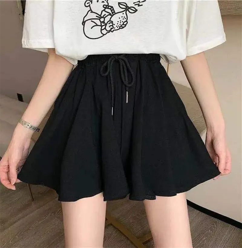 Black Mini Skirt Shorts