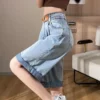 Thin Denim High Waist Shorts