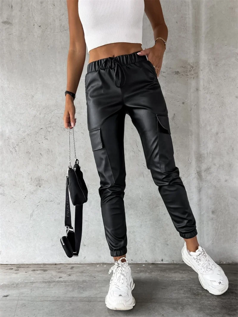 Classic PU Leather Trousers