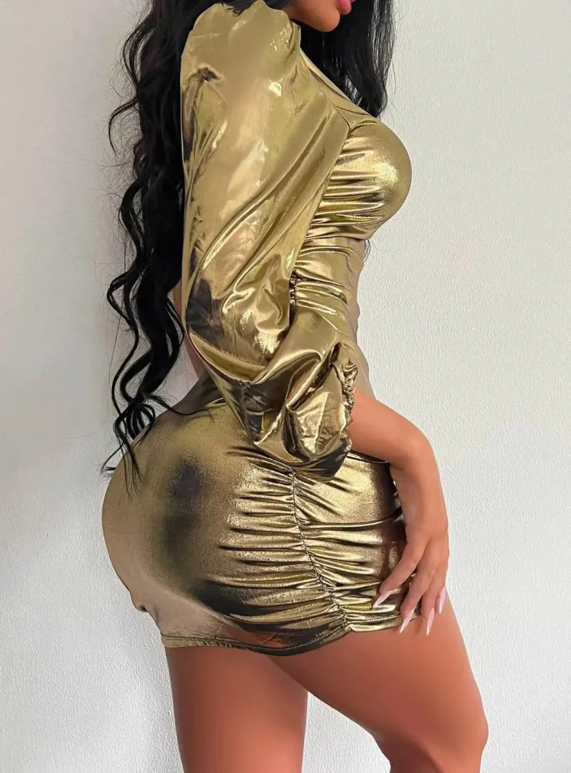 Wrapped Hip Mini Dress