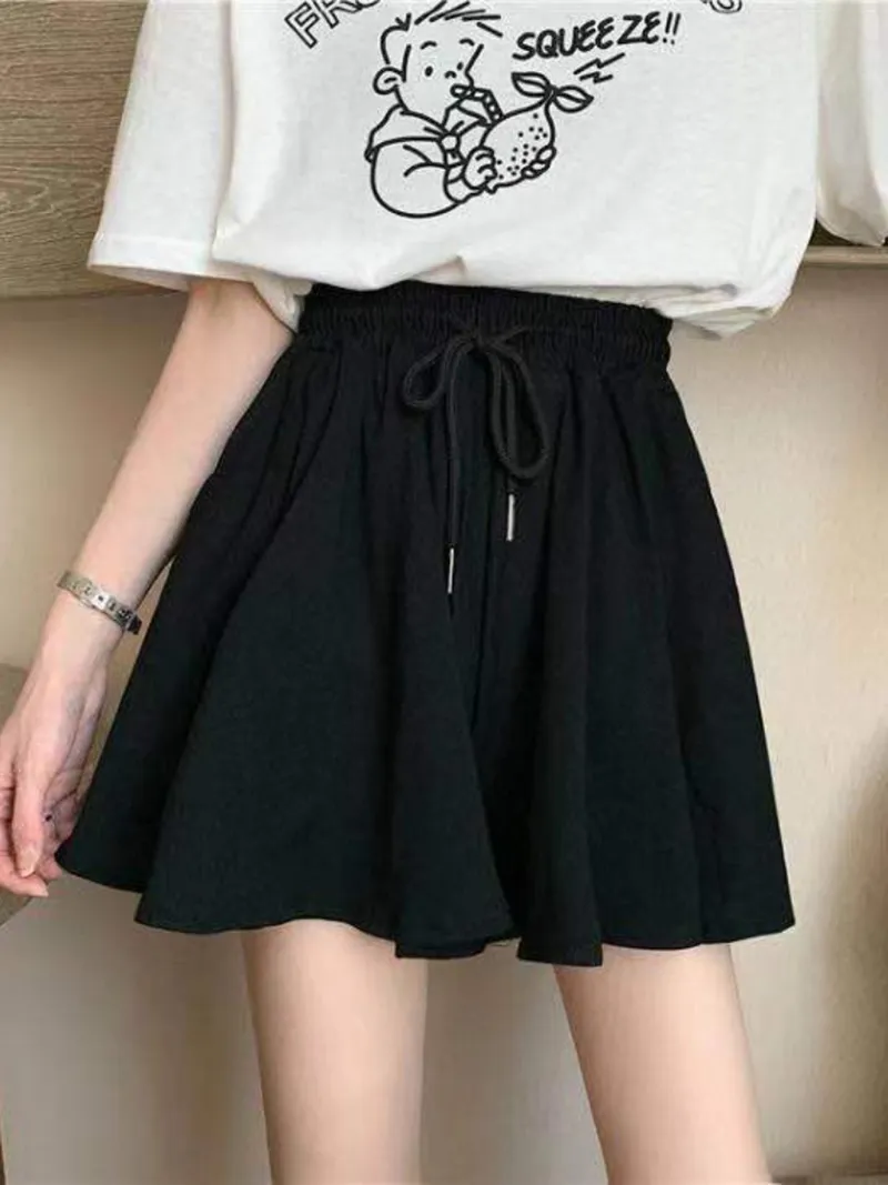 Black Mini Skirt Shorts