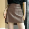 Yellow Leather Mini Skirt - Enenesis