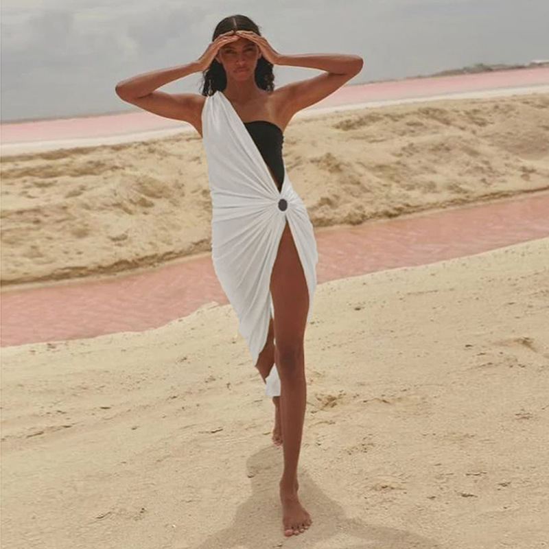 White Slit Beach Party Maxi Dress