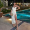 White Slit Beach Party Maxi Dress