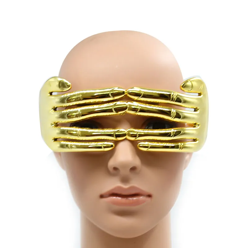 Gold One Piece Fingers Festival Glasses