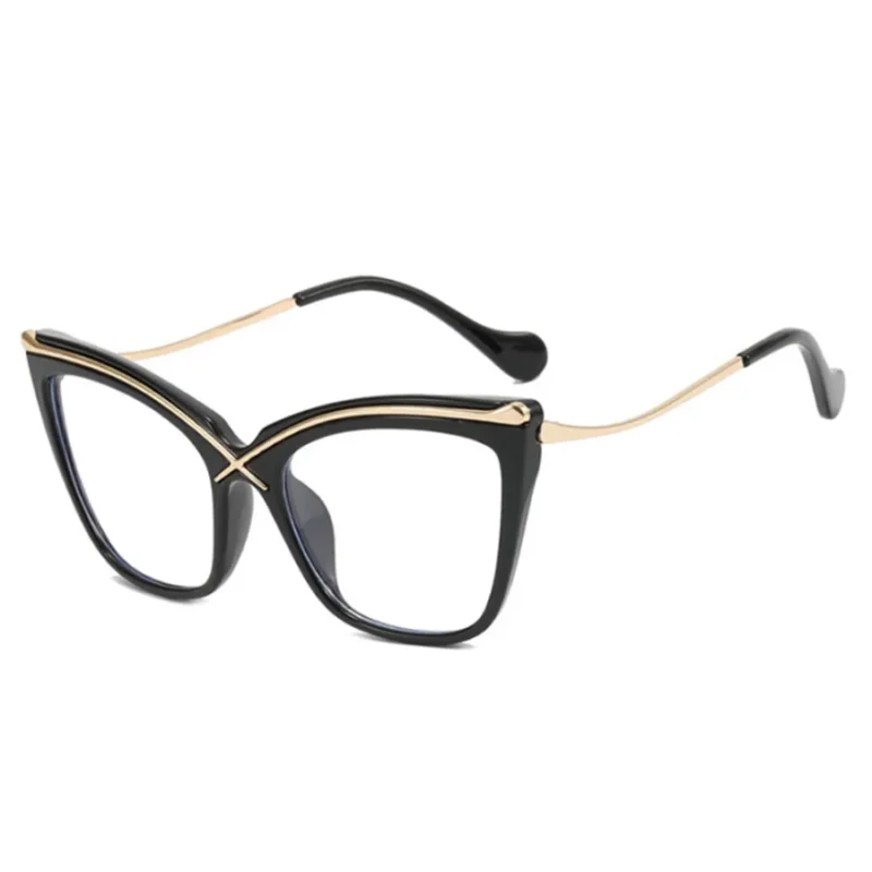 Anti Blue Light Metal Cat Eye Computer Glasses