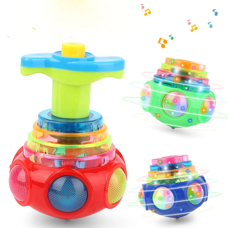 Round Music Rotating Luminous Toy