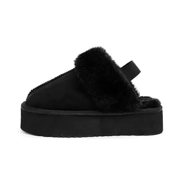 Women's Plush Fur Platform Slippers