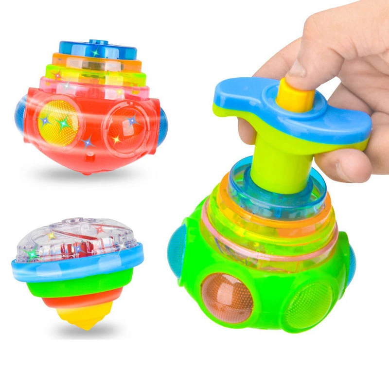 Round Music Rotating Luminous Toy