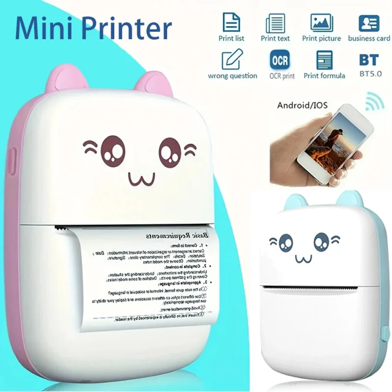 Mini Wireless Bluetooth USB Printer