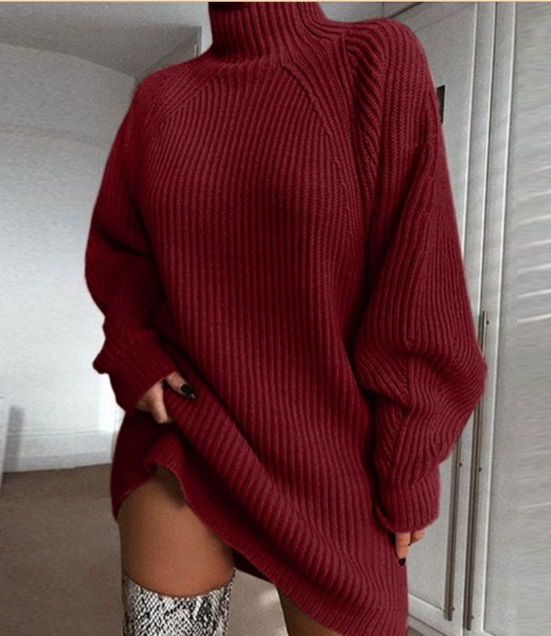 Elegant Mini Sweater Dress