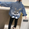 Baby Girls Denim Cartoon Rabbit Coat