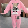 Baby Girls Little Cat Plush Tracksuit