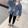 Baby Girls Denim Cartoon Rabbit Coat