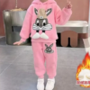 Baby Girls Little Cat Plush Tracksuit