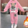 Baby Girls Little Cat Plush Tracksuit