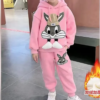 Baby Girls Little Cat Plush Tracksuit