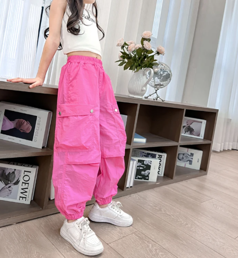 Girls Casual Cargo Trousers