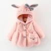 Baby Girls Cute Rabbit Plush Coat