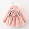 Baby Girls Cute Rabbit Plush Coat