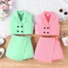 Girls Causal Blazer Outfit 2Pcs