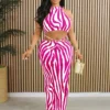 Maxi Skirt Striped Suit 2Pcs Set