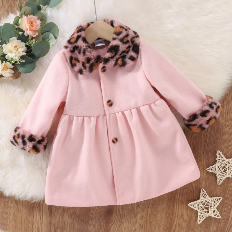 Baby Girls Leopard Print Slip Coat