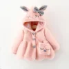 Baby Girls Cute Rabbit Plush Coat