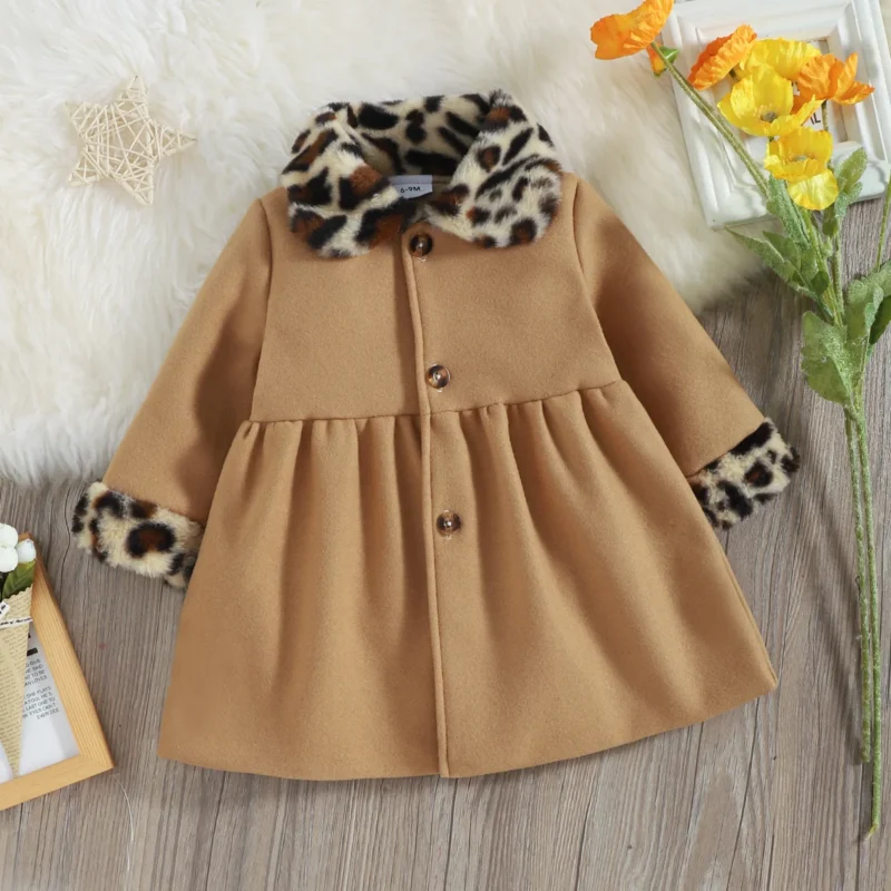 Baby Girls Leopard Print Slip Coat