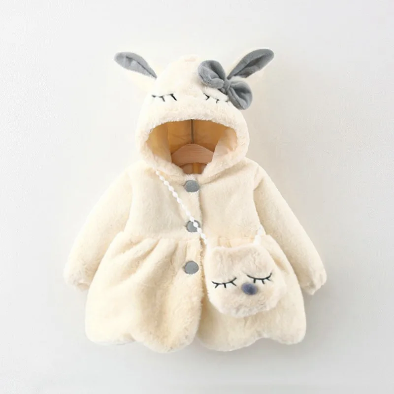 Baby Girls Cute Rabbit Plush Coat