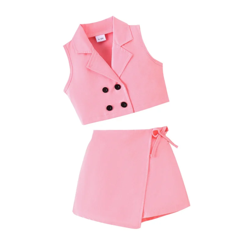 Girls Causal Blazer Outfit 2Pcs