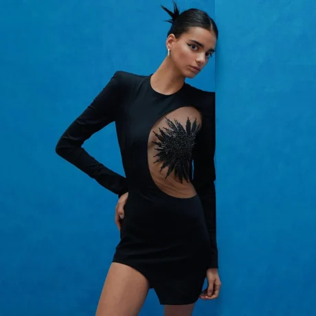 Luxury Beaded Mini Bandage Dress - Enenesis
