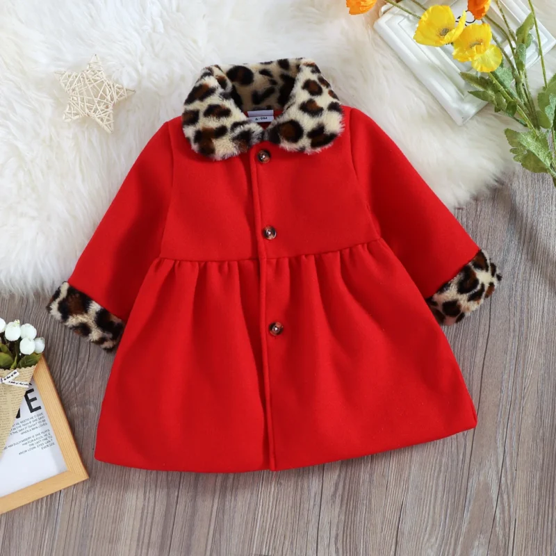 Baby Girls Leopard Print Slip Coat