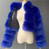 Chic Cropped Real Faux Fur Jackets