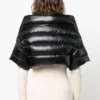 Chic Shiny Black Cropped Puffer Jacket