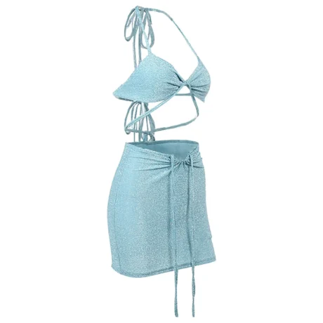 Chic Halter Neck Mini Dress - Enenesis
